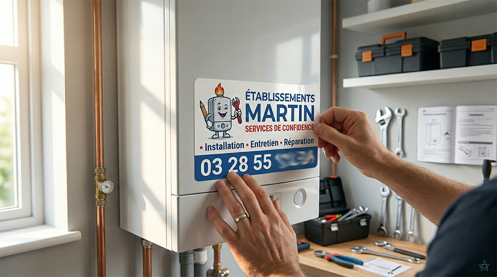 Stratégie de fidélisation client pour artisan : l'autocollant de dépannage avec numéro de téléphone